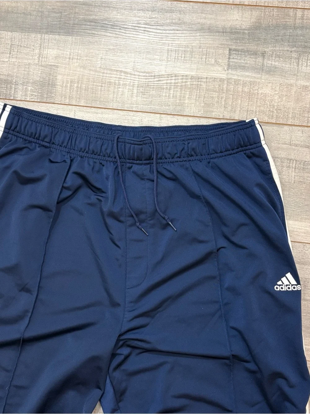 Vintage Adidas Track Pants Mens 2XL Blue 3 Stripe Athletic 2004 Y2K Polyester